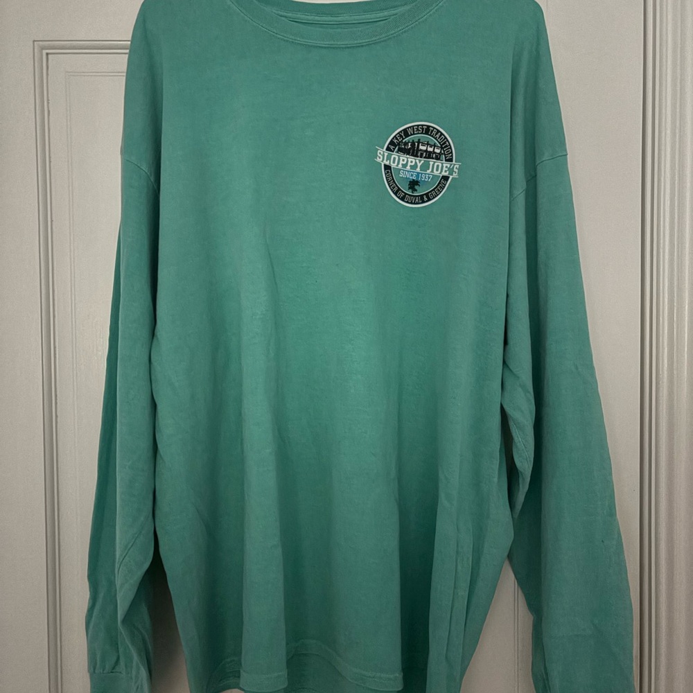 Sloppy Joes Key West Teal Long Sleeve Tee